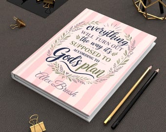 Diario personalizado para mujer, cuaderno inspirador, regalo con temática religiosa.