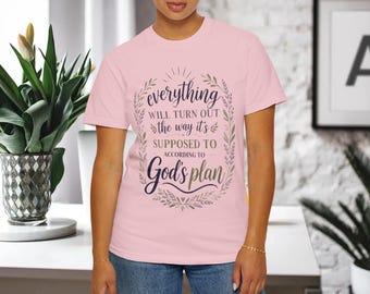 Camiseta inspiradora de fe, ropa cristiana para mujer, camiseta con cita bíblica, ropa motivacional