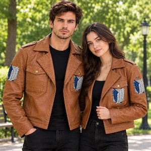Leather Jacket Inspired By Attack on Titan Inspired | Scout Regiment Cosplay for Men & Women | Anime Wings of Freedom Coat