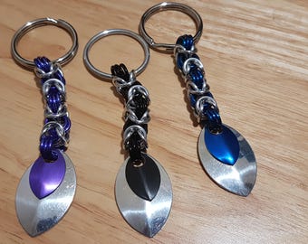 Byzantine Scale Chainmaille Keychain