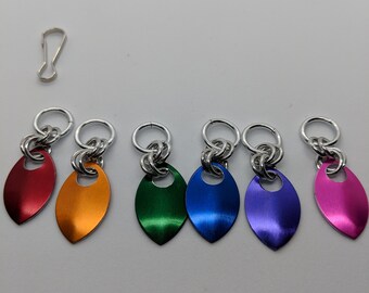 Chainmalle Scale Stitch Markers set of 6