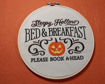 Sleepy Hollow Bed & Breakfast Fridge Magnet NEW "Please Book A Head" Horror 
