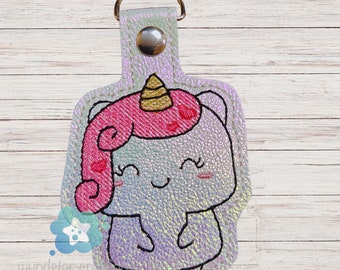 Cute Unicorn Keyfob backpack or purse dangle