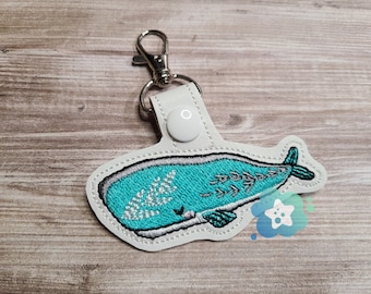 Cachalot Whale Keyfob backpack or purse dangle