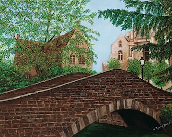 Bruges Limited Edition Giclee of Original Oil on Canvas "The Bridge in Bruges" Landscape Painting Belgium