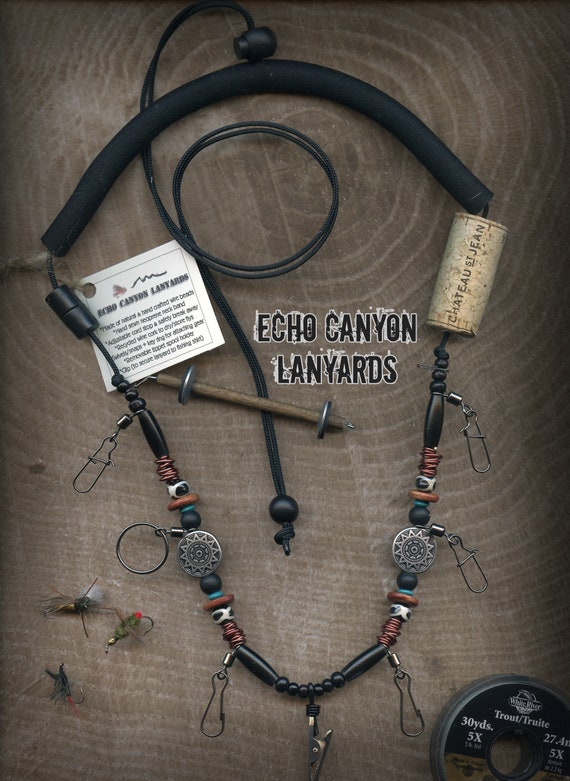 Buy Fly Fishing Lanyard Tippet Holder With Horn, Bone and Wood Beads on 2mm  Paracord USA Handcrafted Online in India 