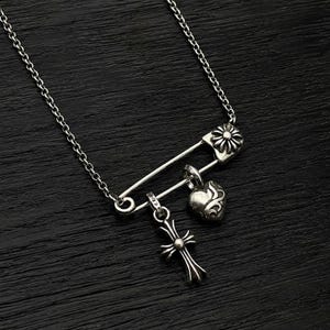 Chrome hearts necklace safety pin - Etsy 日本