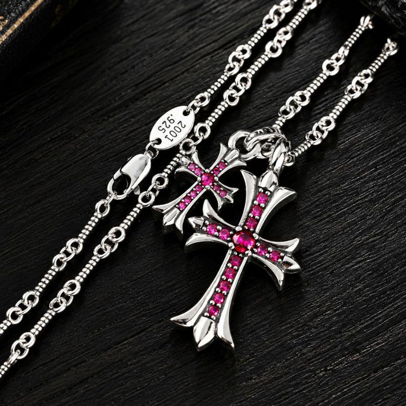 Chrome Hearts Pink Necklace - Etsy