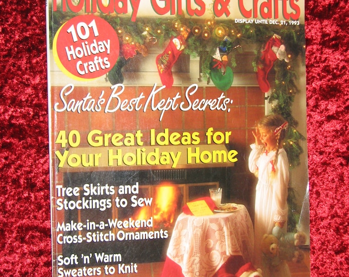 Vintage Holiday Gifts And Crafts Magazine-1993