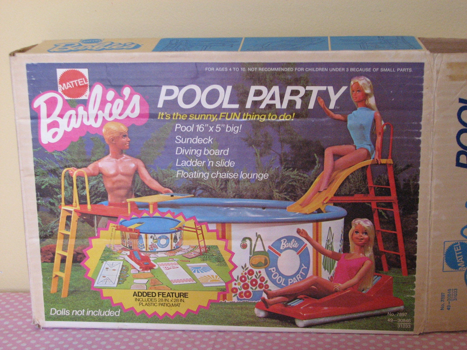 vintage barbie pool party