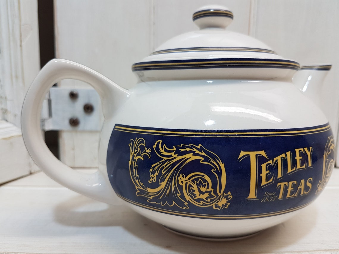 Vintage Tetley Tea Pot1980's Etsy