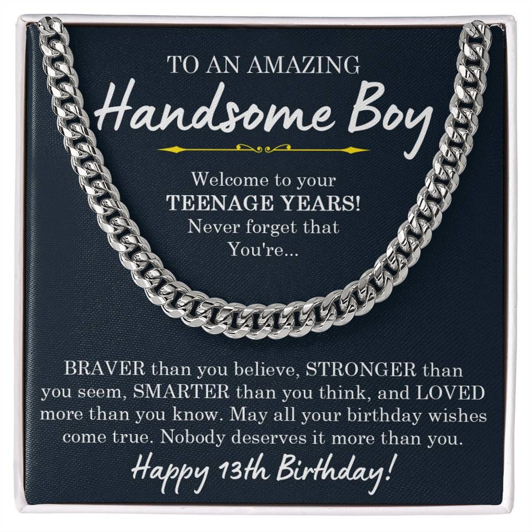 13th Birthday Gift for Boys 13th Birthday Boys Jewelry Gift Etsy