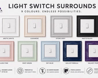 Embellecedores para interruptores de luz en el Reino Unido / Decoración para el hogar, guardería y habitación infantil, cubierta para interruptor