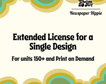 Newspaper Hippie (ChelseaZoArt) Extended License for a Single Design
