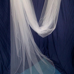 Custom Long Royal Cathedral Length Wedding Veil Made to Order 1 Tier Pencil image 3