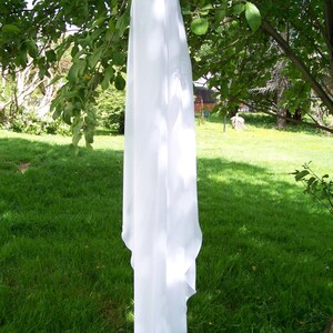 Custom Fingertip Length Chiffon Wedding Veil Made to Order 1 Tier Pencil image 2