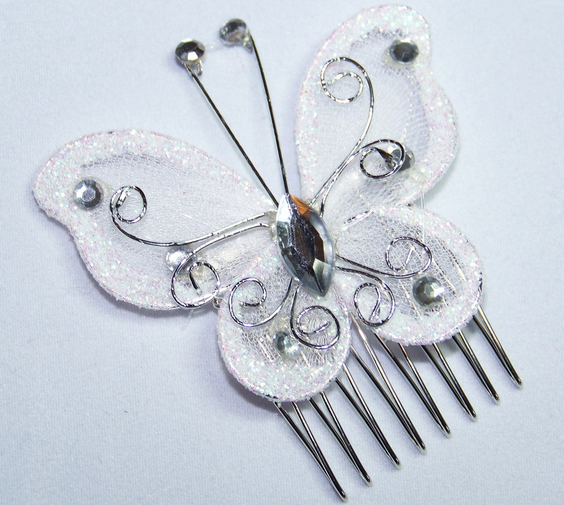 Butterfly Comb Butterfly Hair Accessories Bridal Combs Etsy