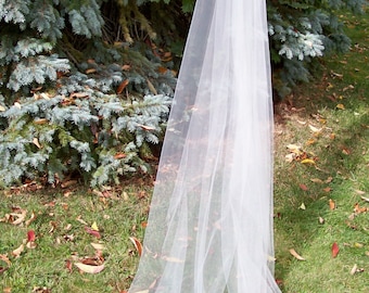 Cathedral Mantilla Veil Cut Edge Illusion Drop Veil