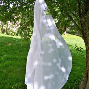 Custom Fingertip Length Chiffon Wedding Veil Made to Order 1 Tier Pencil image 4