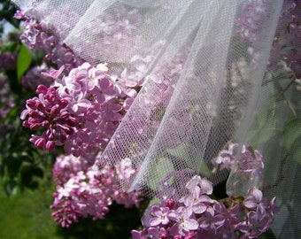 Bridal Illusion Tulle Fabric by the Yard DYI Veil Weddings