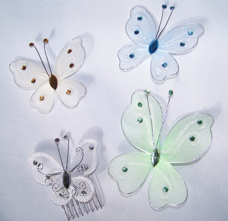 Butterfly Comb Butterfly Hair Accessories Bridal Combs image 2