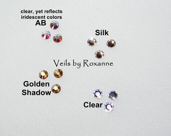 Elbow Veils with Swarovski Crystals rhinestones Add On for your 1 tier or Mantilla Veil