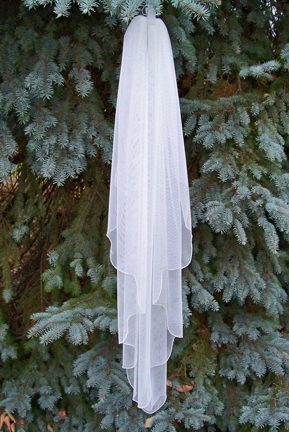 Fingertip English Net Wedding Veil Made to Order 1 Tier  display picture 3