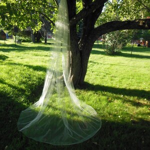 Custom Long Cathedral Length Wedding Veil Made to Order 1 Tier Cut Edge