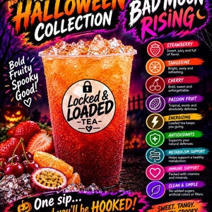 Té cargado Bad Moon Rising — Colección Halloween - Paquete de 10