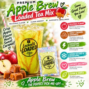 Mezcla para té Apple Brew Loaded Tea - Paquete de 10