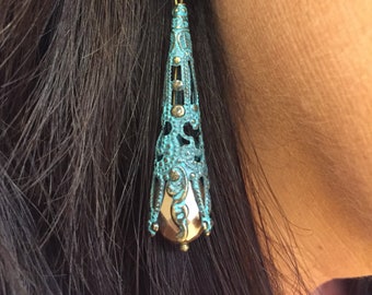 Vintage Filigree Drop Earrings