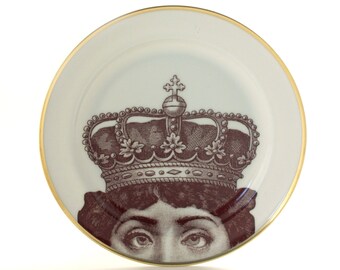 Swear Bitchy Gift SALE 4 Bitch Whore Bimbo Plates Set Altered Art Vintage Porcelain Decoration Kitchen Houmourous Plate Fun Funny Gift