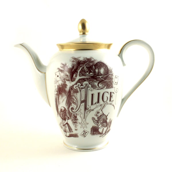 Alice in Wonderland Teapot Etsy