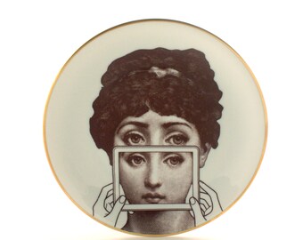 Selfie Face Vintage Plate Porcelain 7.5", Woman Art, Tablet PC Computer, Wall Art Decoration, Mother Day Birthday Christmas Sweet Sixteen