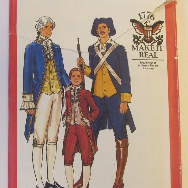 Butterick Mens Military and Statesman Costume Size 42 1776 Make it Real Pattern