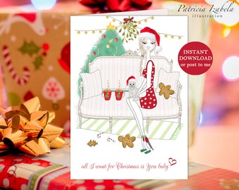 pdf christmas cards etsy