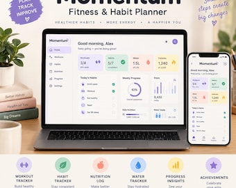 Workout Planner Exercise Tracker Template Fitness Planner Gym Weight Loss Tracker Weight Lifting Training Meal