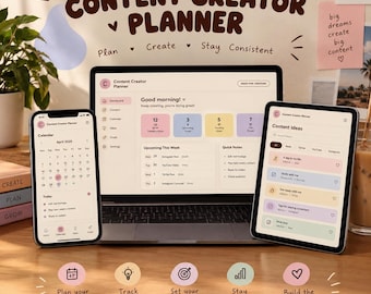 Content Planner Social Media Calendar Spreadsheet Monthly Content Tracker Social Media Posting Instagram TikTok  Template
