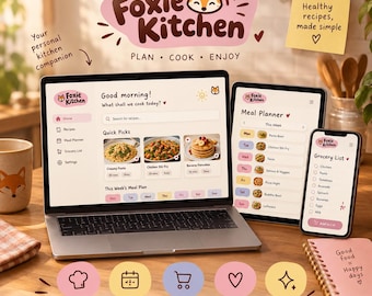 Weekly Meal Planner Family Meal Planner Food Inventory Tracking System Recipe Organizer  Cooking Helper Meal