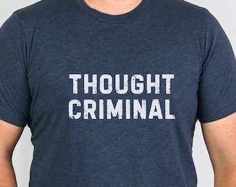 Camiseta criminal de pensamiento / George Orwell / Regalo literario / 1984 / Libertario