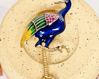 Vintage Bird Brooch Crane Heron Pin Vintage jewelry bird jewelry vintage brooch bird pin crane pin unique brooch feathers birds pins gift