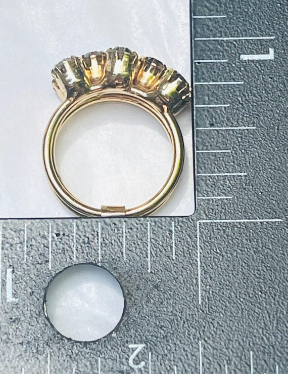 Vintage Lavender Cubic Zirconia Statement Ring: G… - image 3