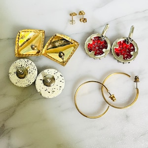 Vintage Earrings Lot Five Pairs of Vintage Earrings pre worn beautiful