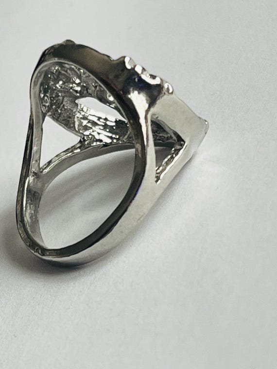 Vintage Cat Ring Size 6 Statement Ring Unique Rin… - image 4