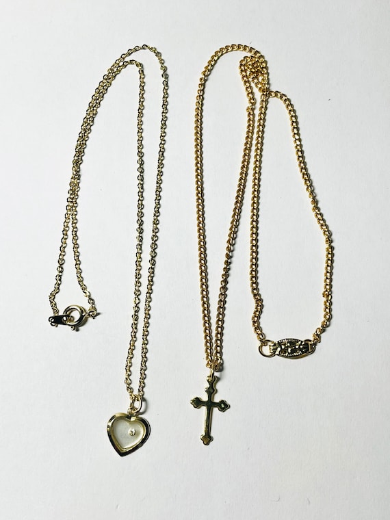 Two Charm Necklaces for women and girls One Cross… - image 4