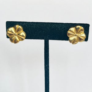 Vintage Gold Plated Flower Stud Earrings: New Old Stock