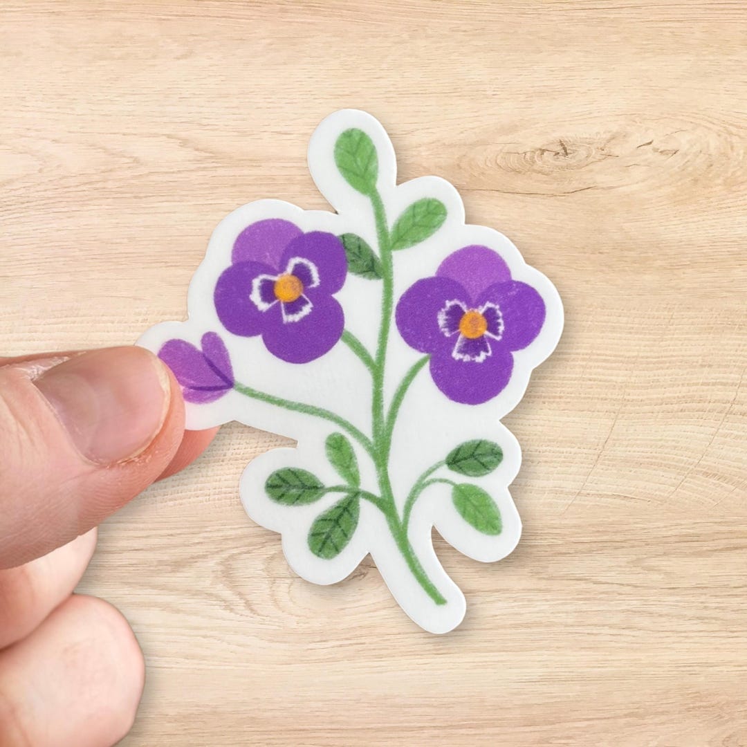 Violet Ex Sticker Watercolor Violet - Vinyl Sticker | Glossy Finish - Etsy