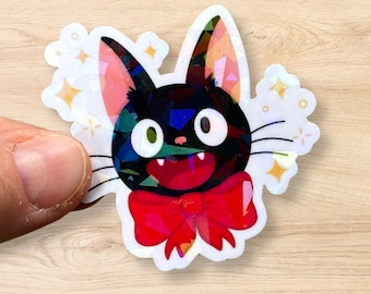 Jiji-kat - vinylsticker | Holografische of glanzende afwerking