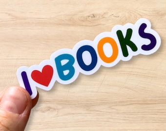 I love books - Vinyl Sticker | Glossy finish