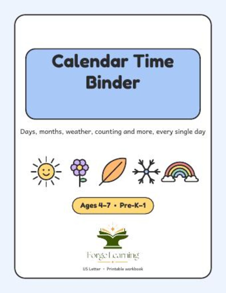 Homeschool Planner Bundle | Homeschool Starter Kit, Record Keeping Spreadsheet, Calendar Time Binder, Attendance Tracker Printable image 3